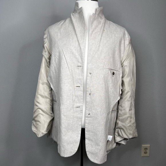 Havanera Co. Tan Linen Cotton Sport Coat Size Large 42 - Picture 6 of 10